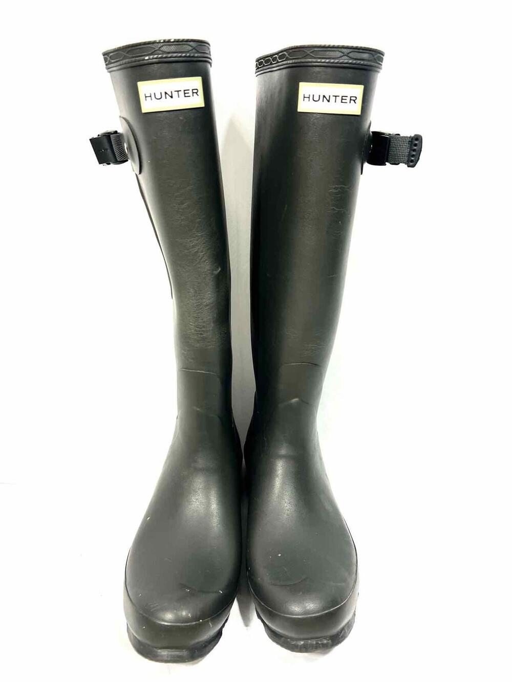 Hunter Size 9 Charcoal Solid Rubber Shoes Rainboots